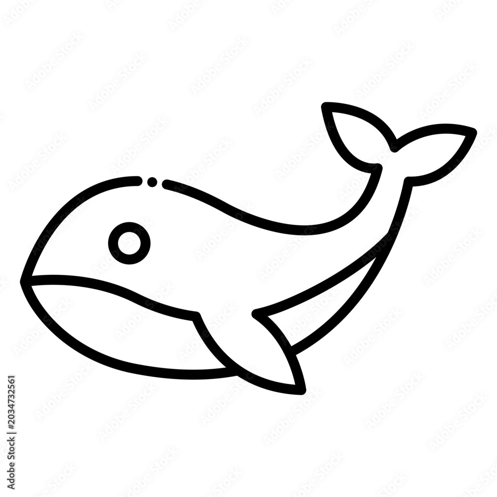 Obraz premium Whale Icon Vector Illustration