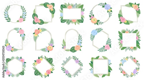 Colorful Flower Icon Set