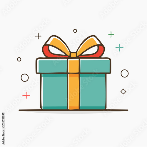Gift Box with Ribbon and Bow