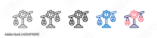 Foto Bias Icon In 5 Different Styles Set Collection.