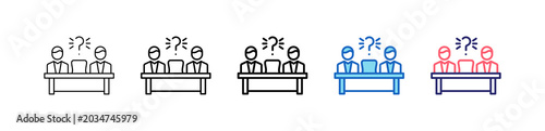 Fotografía Absence Icon In 5 Different Styles Set Collection.