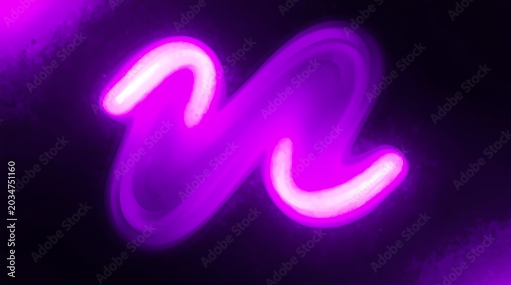 Fototapeta premium Abstract Purple Light Trails on Black Background.