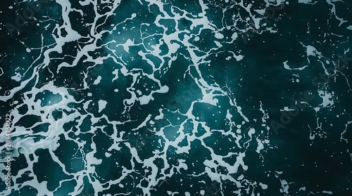 Aerial View of Ocean Waves Creating Abstract Patterns.