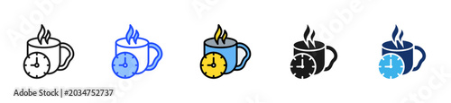 Fotografía Coffee Break Icon Collection With Multiple Styles