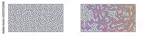 Labyrinth game grid rectangle maze_4