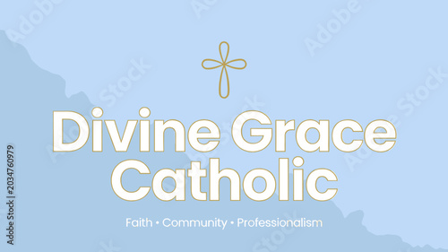 Tableau sur toile Divine Grace Catholic: Faith, Community, Professionalism - A visual representation of Catholic values and principles