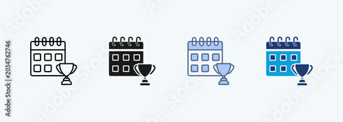 Foto Schedule multiple style icon collection