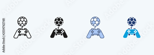 Schilderij op canvas E-Sport multiple style icon collection