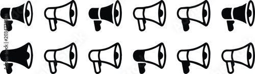 Foto trombone hand drawn icon set with repeating musical instruments and sketched con
