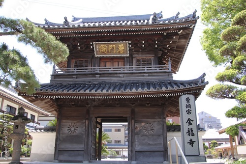Tableau sur toile 福岡市の金龍寺山門