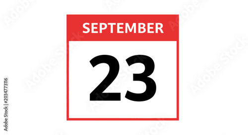 Tableau sur toile September 23 Calendar Page - Autumn Equinox Date