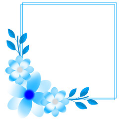 blue flower frame