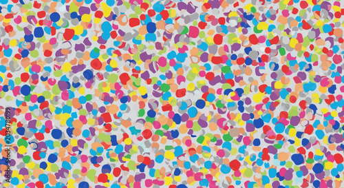 Abstract Colorful Dots Pattern Background - A Vibrant and Playful Design with a Chaotic yet Harmonious Arrangement of Circular Shapes in a Variety of Bright Hues