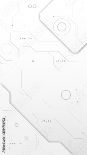 White futuristic technology abstract background clean