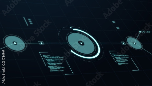 Futuristic digital technology interface data display