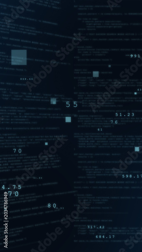 Complex abstract technology dark blue cyberspace