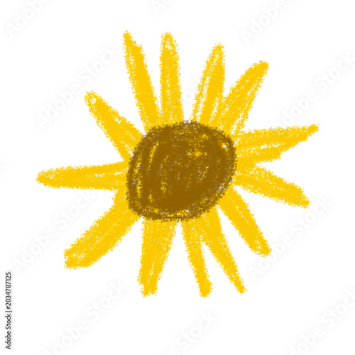 doodle sunflower drawing