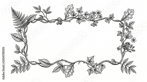 frame with floral ornament