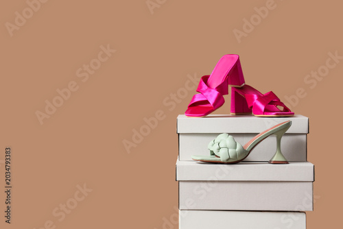 Cardboard boxes with differ...