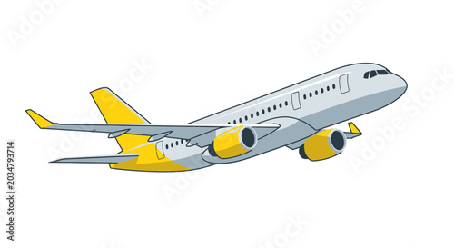 Quadro su tela Modern Passenger Jet Airplane Taking Off