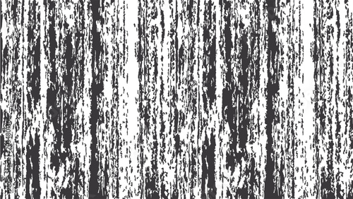 Vertical wood grain or charcoal bark texture vector seamless pattern background with distressed black and white lines