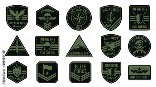 Military Patches & Emblems: Special Ops, Air Force, Navy, Infantry, Elite Force