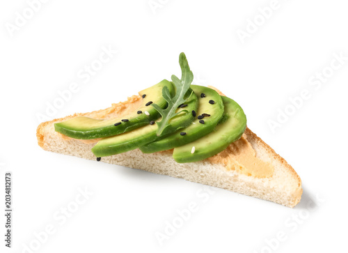 Tasty sandwich with hummus ...