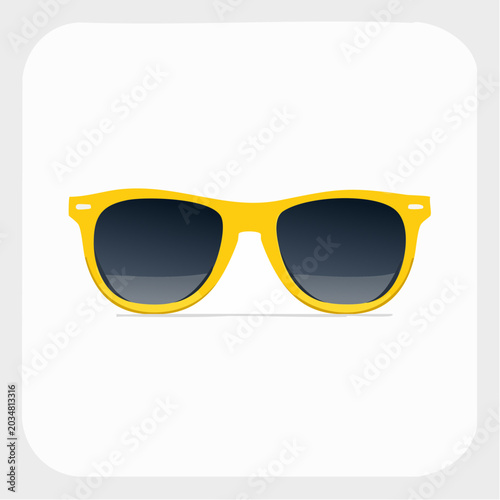 Yellow Sunglasses with Dark Lenses