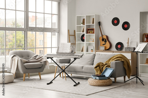 Interior of light living ro...