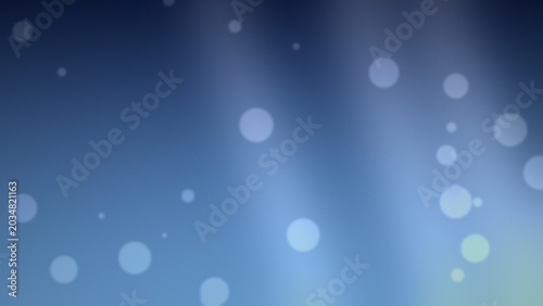 Quadro su tela Abstract light bokeh effect, blurred glowing circles, soft blue gradient backgro