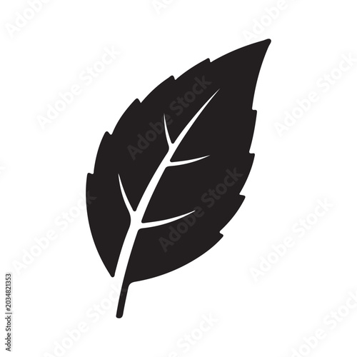 Tea leaf icon silhouette vector isolated illustration design
