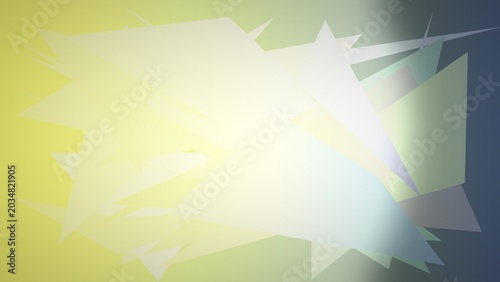 Canvastavla Abstract geometric shapes digital artwork, colorful polygonal design, modern gra