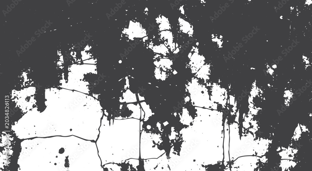 Obraz premium Black Grunge Overlay Background, Urban Scratch Texture with Dust Noise and Vintage Distressed Effect Design.