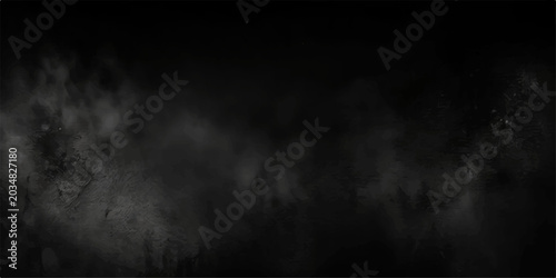 Fotografie Dark smoke and fog on black grunge background with abstract storm mist and cloud