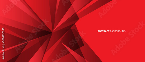 Slika na platnu Abstract red tone polygon geometric design modern luxury background vector