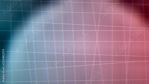Tableau sur toile Abstract geometric grid pattern with circular gradient shapes, digital graphic a