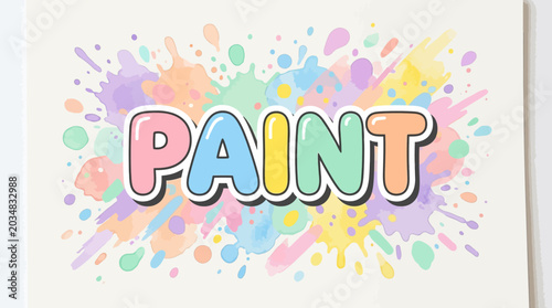 Colorful paint splash watercolor art graphic design