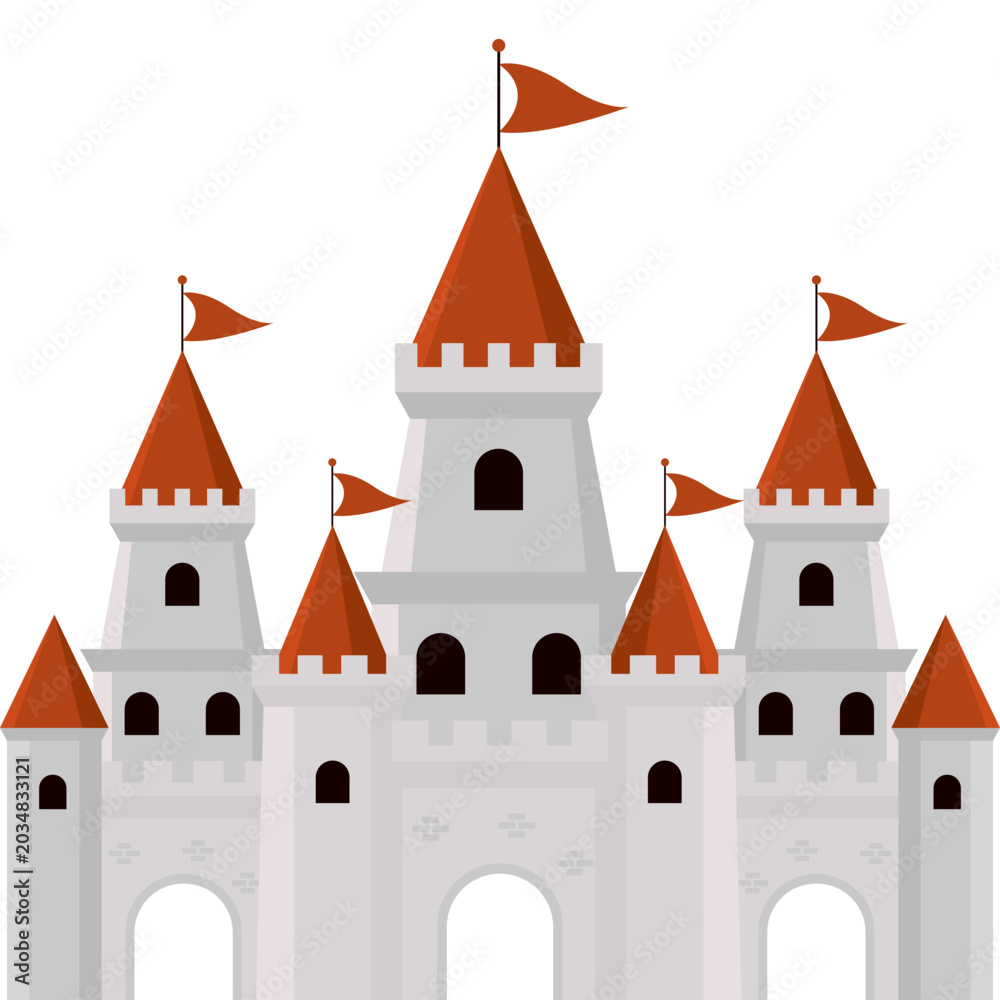 Fototapeta premium Medieval Castle Vector