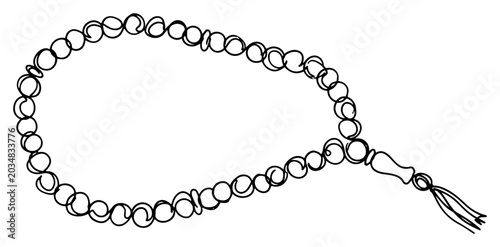 Photos Islamic prayer beads misbaha tasbih rosary continuous line art