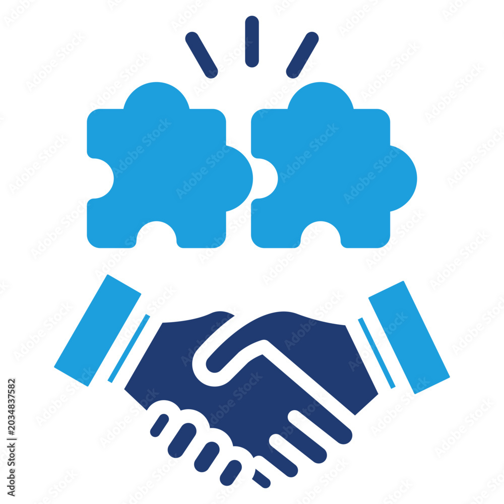 Obraz premium Partnership Deal solid color icon