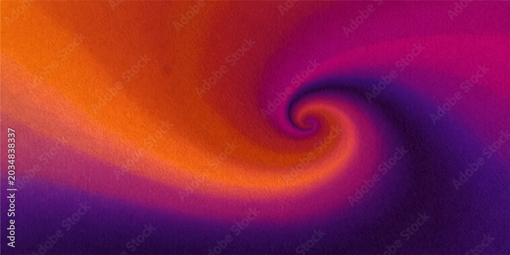 Fototapeta premium An abstract colorful background featuring a digital illustration of a vibrant spiral wave and glowing fire twirl pattern with red and orange vortex motion