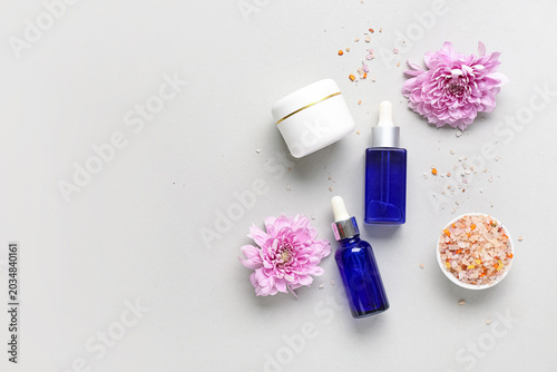 Flat lay natural skincare c...
