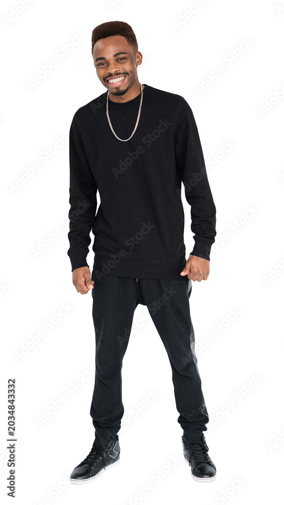 Fototapeta premium African man png element, transparent background
