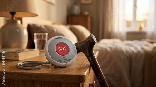 Senior Emergency Alert Button and Fall Response Concept