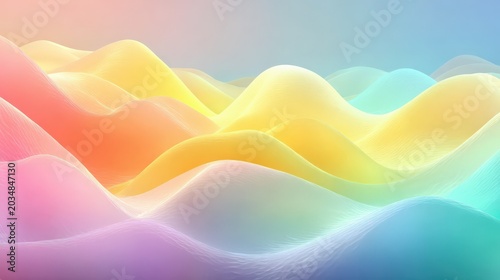 Abstract flowing energy waves peaceful yoga mindfulness background aesthetic
