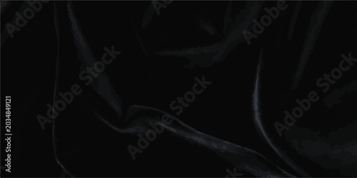 Obraz na płótnie Luxurious black velvet fabric with soft folds and ripples smooth texture fabric