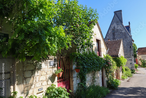 Tableau sur toile Stone houses in Crissay-sur-Manse village - Loire Valley