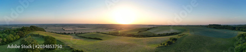 Photos High Angle View of British Countryside and Landscape of Bedfordshire England UK