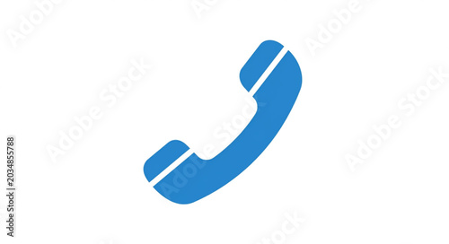 Bild auf Leinwand Blue telephone receiver icon graphic symbol.