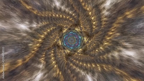 Abstract Cosmic Vortex Tunnel Motion Background